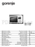 Gorenje MO 17 DS